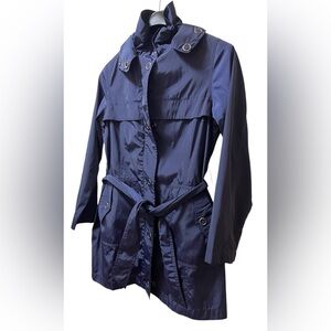 KRISTENBLAKE RAIN JACKET HOOD LIGHTWEIGHT WIND BREAKER WOMEN BLUE COLOR SIZE XS*